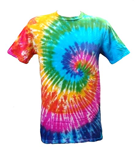 Camiseta de teñido con diseño de espiral ácida, modelo 700486 multicolor Large