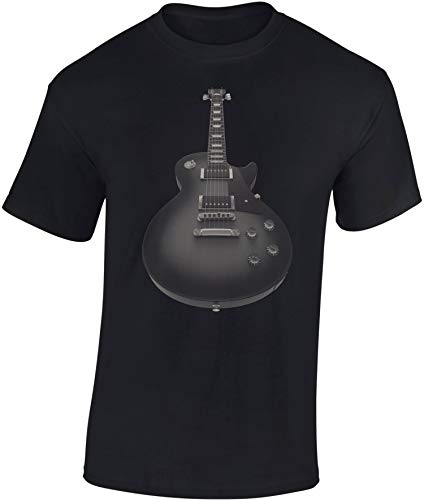 Camiseta: Guitarra eléctrica - Guitar - Guitarrista - Band-a - Grupo - Música Music-al - T-Shirt Hombre-s y Mujer-es - Fan - Rock - Heavy Metal - Bajo - Concierto Festival Show - Regalo (Negro M)