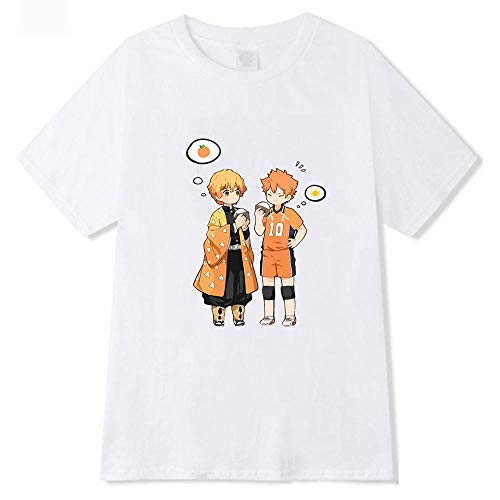 Camiseta Haikyuu de Anime japonés para Mujer, Camiseta Harajuku Shoyo Hinata, Camiseta con gráfico de Dibujos Animados Kimetsu Demon Slayer, Camiseta Femenina