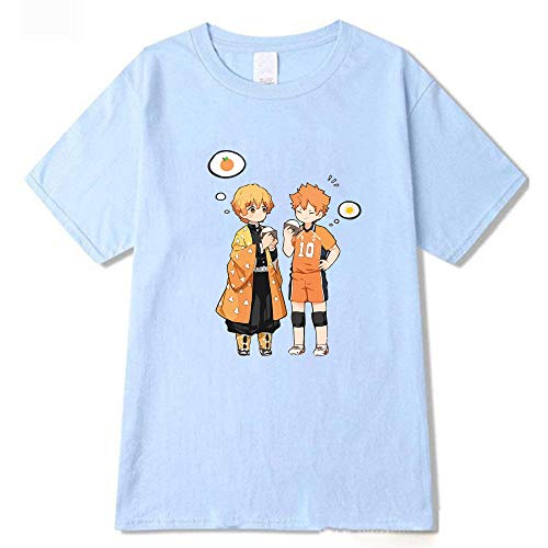 Camiseta Haikyuu de Anime japonés para Mujer, Camiseta Harajuku Shoyo Hinata, Camiseta con gráfico de Dibujos Animados Kimetsu Demon Slayer, Camiseta Femenina