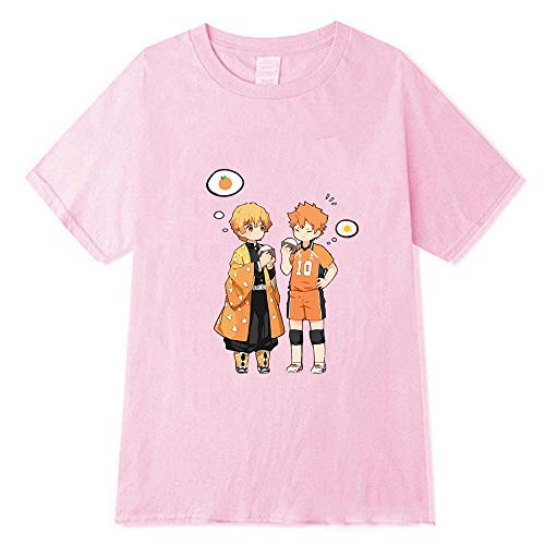 Camiseta Haikyuu de Anime japonés para Mujer, Camiseta Harajuku Shoyo Hinata, Camiseta con gráfico de Dibujos Animados Kimetsu Demon Slayer, Camiseta Femenina