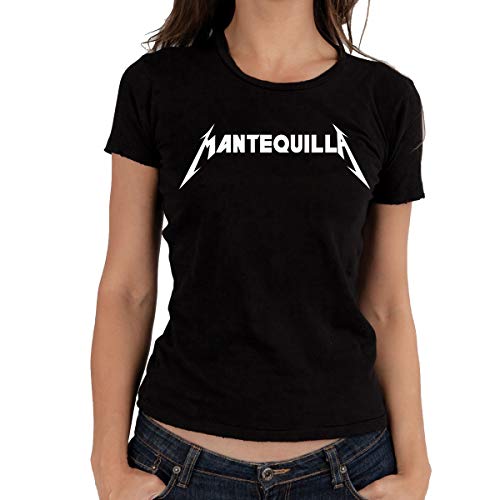 Camiseta Humor Mantequilla Metallica Mujer (l)