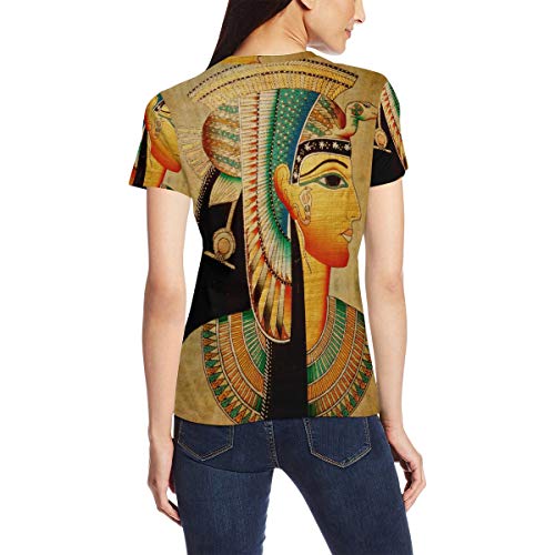 Camiseta para Mujer niñas Arte Antiguo Egipto Retrato Manga Corta Personalizada