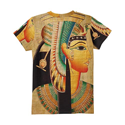Camiseta para Mujer niñas Arte Antiguo Egipto Retrato Manga Corta Personalizada