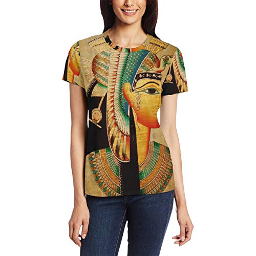 Camiseta para Mujer niñas Arte Antiguo Egipto Retrato Manga Corta Personalizada