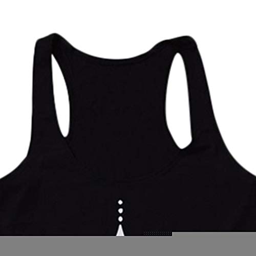 Camiseta Sin Mangas Mujer SHOBDW 2019 Nuevo Slim Fit Sexy Impresión del Símbolo del Tatuaje Zen Mandala Blusa Tank Tops Casual Playa de Verano Camiseta Mujer(Negro,S)