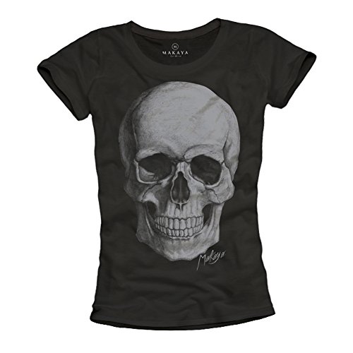Camisetas Calaveras Mujer - Negra M
