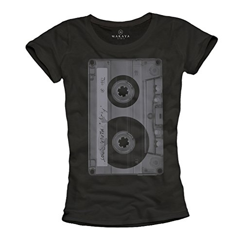 Camisetas Grupos Rock Mujer - Cassette - Sonic Youth - Negras L