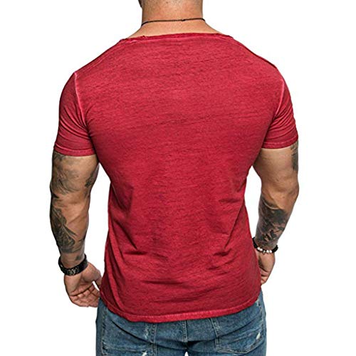 Camisetas Hombre Originales Manga Corta Verano Camiseta cómoda con Cuello Redondo y Cuello Redondo de New Evil Smile de la Impresión de la Moda Camisetas