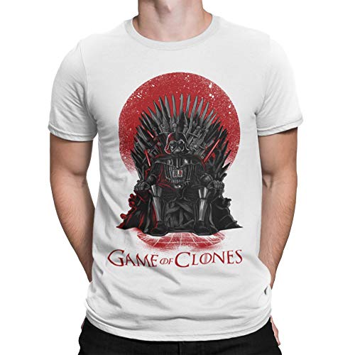 Camisetas La Colmena, 035 - Game of Clones (S, Blanco)