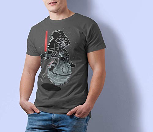 Camisetas La Colmena 154 Bouncy Star - (by Fernando Sala Soler) (XL, Gris Oscuro.)