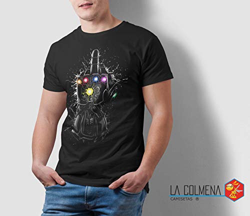 Camisetas La Colmena 4066-Thanos Infinite Fuck (albertocubatas) Negro, L