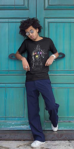 Camisetas La Colmena 4066-Thanos Infinite Fuck (albertocubatas) Negro, L