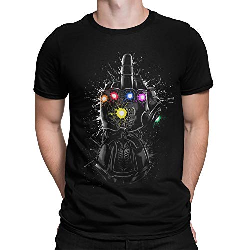 Camisetas La Colmena 4066-Thanos Infinite Fuck (albertocubatas) Negro, L