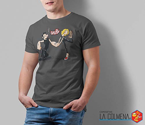 Camisetas La Colmena 692-Camiseta Popeye y Olivia - Grease (2MZ)