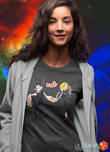 Camisetas La Colmena 692-Camiseta Popeye y Olivia - Grease (2MZ)