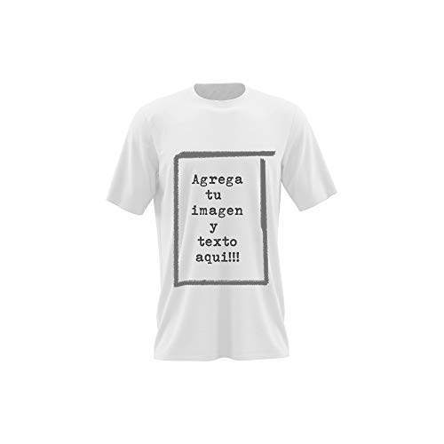 Camisetas Personalizables - T-Shirt Personalizadas .Tu Foto ó diseño en una Camiseta (Blanco, M)