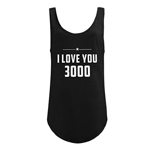 Camisetas Sin Mangas I Love You 3000 Nuevo Promociones Casual Tank Estampado De Tops Mujeres Tallas Grandes 2019 Chaleco