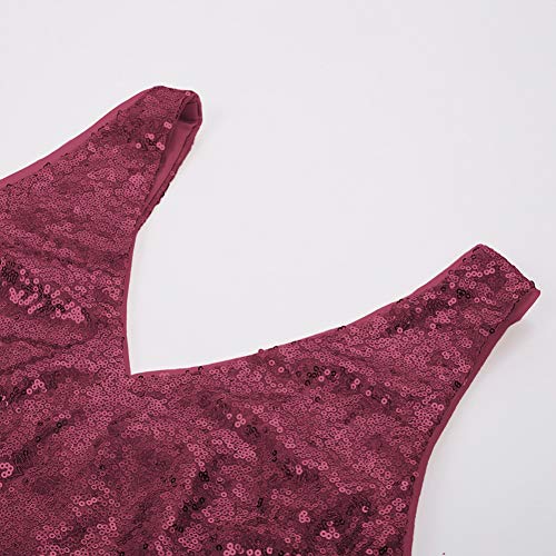Camisetas Tirantes Lentejuelas Mujer Camisas Verano Top Cómodo Rosa XL CL011080-5
