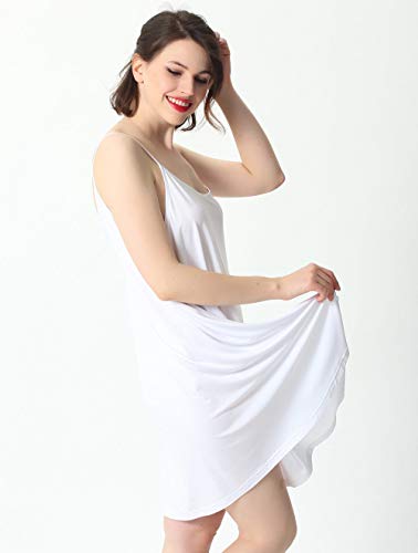 Camison Sexy Satén para Mujer,Ropa De Dormir Larga Sin Mangas De Algodón Blanco De Talla Grande Casual Kimono Corto Lencería Camisas De Dormir Camisón Informal Camisola Babydoll Albornoz para