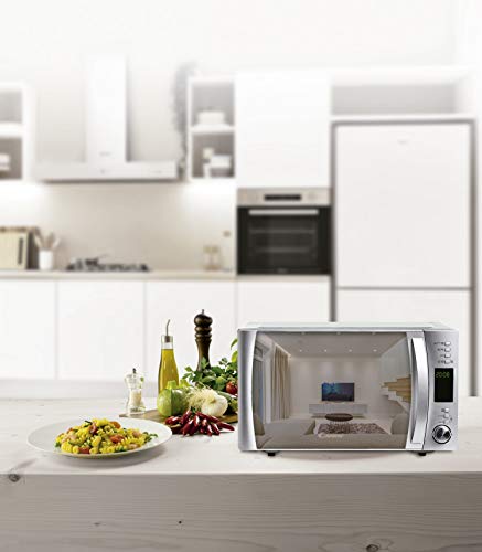 Candy CMXG25GDSS - Microondas con grill y cook in app, 25 L, 40 programas automáticos, 900 W / 1000 W, color espejo