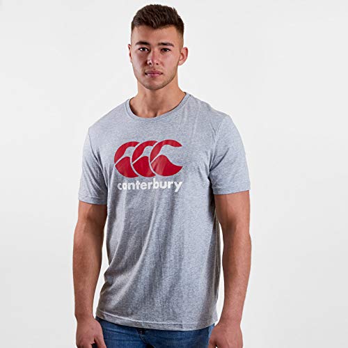 Canterbury CCC Logo Camiseta, Uomo, Gris Marga clás, M