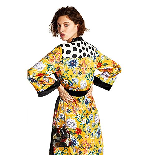 Cardigan Kimono Moda Mujer, LANSKIRT Mujeres Borla Floral de Bohemia Kimono Largo De Gran tamaño Tops de Mantón Camisa Blusa