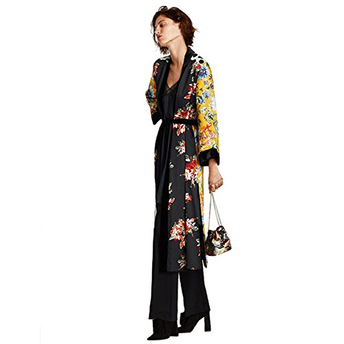 Cardigan Kimono Moda Mujer, LANSKIRT Mujeres Borla Floral de Bohemia Kimono Largo De Gran tamaño Tops de Mantón Camisa Blusa