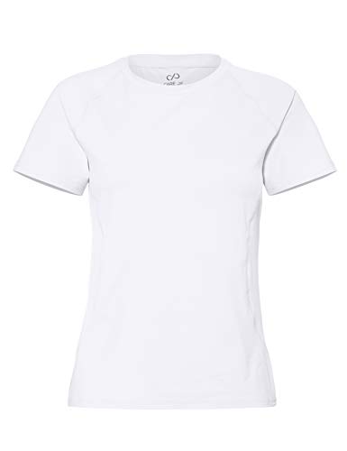 CARE OF by PUMA Camiseta de entrenamiento de manga corta para mujer, Blanco (White), 38, Label: S