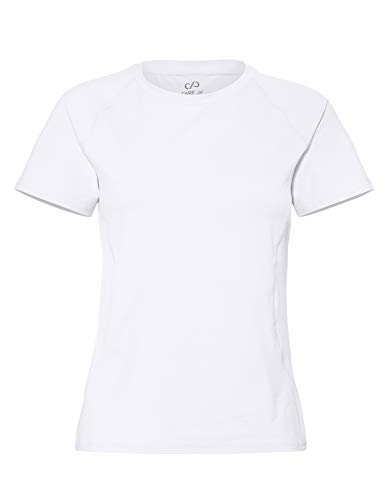 CARE OF by PUMA Camiseta de entrenamiento de manga corta para mujer, Blanco (White), 40, Label: M