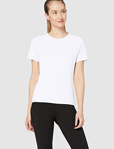 CARE OF by PUMA Camiseta de entrenamiento de manga corta para mujer, Blanco (White), 40, Label: M