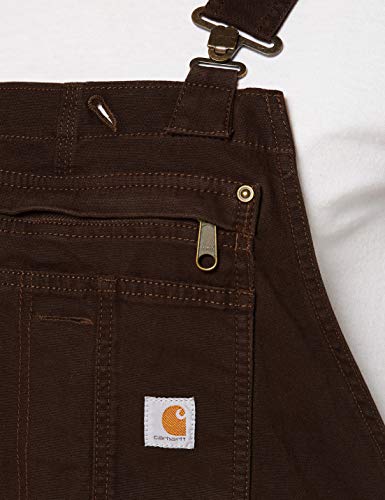 Carhartt Crawford Double Front Bib Overall Overol, Dark Brown, X-Small para Mujer