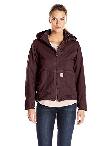 Carhartt Full Swing Caldwell Chaquetas, Deep Wine/Shadow, L Regular para Mujer