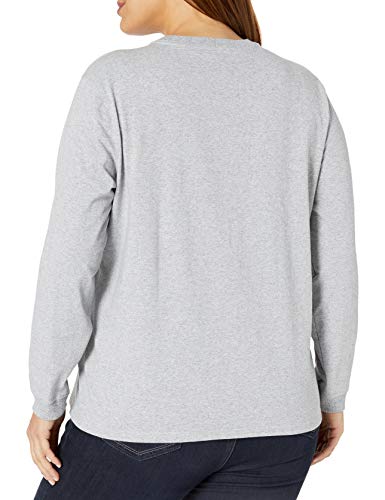 Carhartt Pocket Long-Sleeve T-Shirt Camisetas, Heather Grey, Large para Mujer