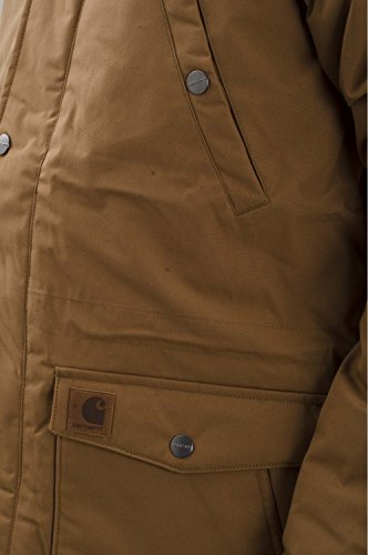 Carhartt Trapper Parka Chaqueta Deportiva, Marrón (Hamilton Brown/Black HZ), Small para Hombre