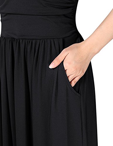 carinacoco Mujeres Vestidos Verano Largo de Envuelto Pecho con Florales Impresa Vestido Coctel Fiesta Noche y Playa Vacation (S, i Color 18)