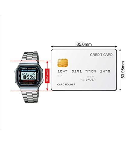 Casio Reloj con Correa de Acero Inoxidable A168WA-1A