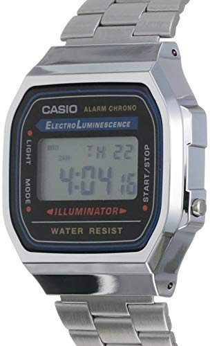 Casio Reloj con Correa de Acero Inoxidable A168WA-1A