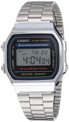 Casio Reloj con Correa de Acero Inoxidable A168WA-1A