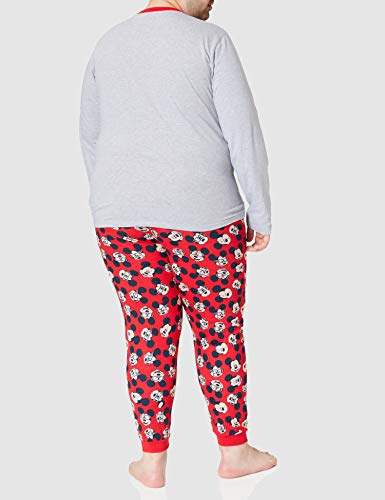 CERDÁ LIFE'S LITTLE MOMENTS Hombre Pijama Mickey Mouse-Licencia Oficial Disney, Gris, M