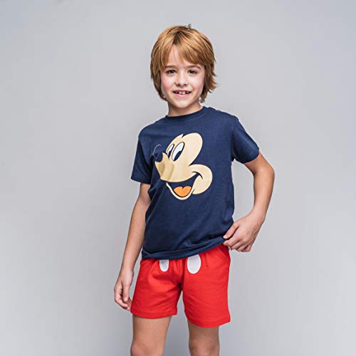 Cerdá Pijama Corto Algodón Mickey Conjuntos, Azul (Azul C03), 4 años para Niños