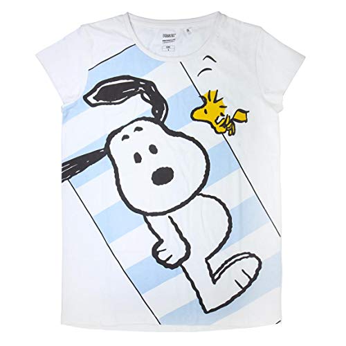 Cerdá Pijama Mujer Corto Snoopy de Color Blanco Juego, XL Unisex Adulto