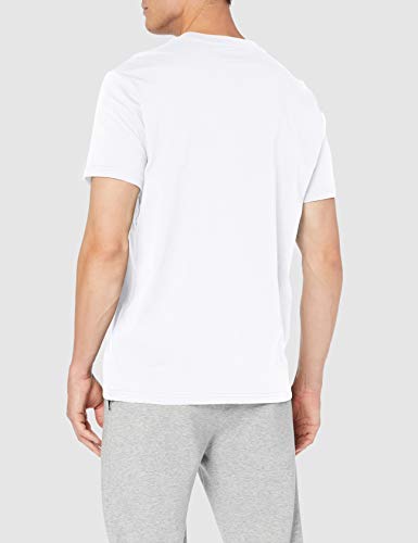 Champion Hombre - Camiseta Classic Logo - Blanco, S