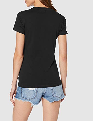 Champion Mujer - Camiseta Classic Logo - Negro, S