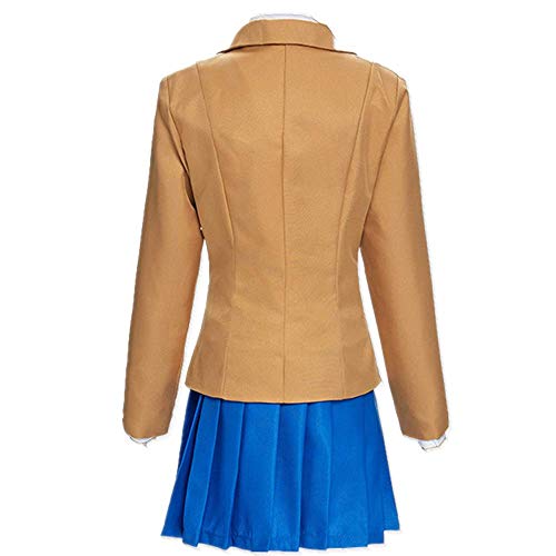CHANGL 5 PCS/Set Disfraz de Cosplay Carnaval de Halloween Doki Doki Literature Club Monika JK Vestido de Uniforme Escolar Diario Trajes de Falda Lindos con Accesorios