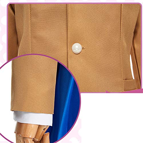 CHANGL 5 PCS/Set Disfraz de Cosplay Carnaval de Halloween Doki Doki Literature Club Monika JK Vestido de Uniforme Escolar Diario Trajes de Falda Lindos con Accesorios