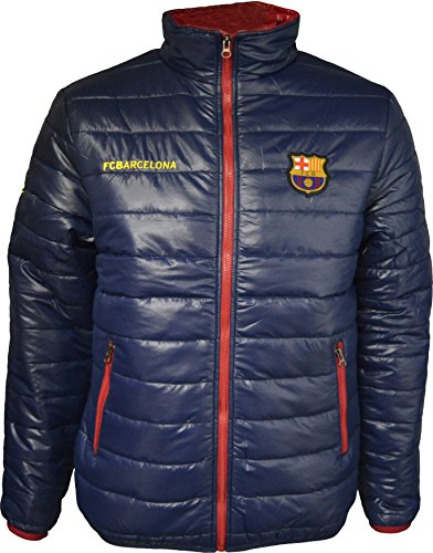 Chaqueta acolchada del Barça para hombre - Colección oficial FC Barcelona - Talla adulto, Hombre, azul marino, medium
