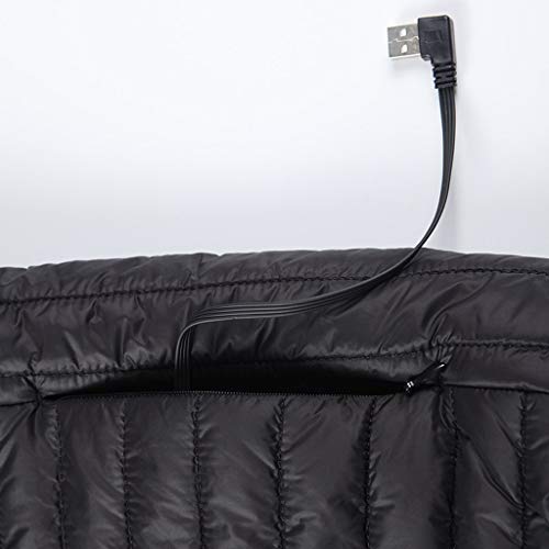 Chaqueta con Calefacción USB, Ropa Abrigo de Invierno Unisex, Abrigos Acolchados Eléctrica para Hombre y Mujer, Cazadoras Caliente Talla Grande Moto Viajes Senderismo Esquiar Pesca Yvelands XXXXL