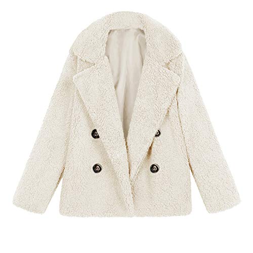 Chaqueta De Invierno para Mujer Casual Abrigo de Lana Outwear Parka Cardigan Slim Coat Overcoat Invierno Abrigo de Algodón Collar de Vuelta riou