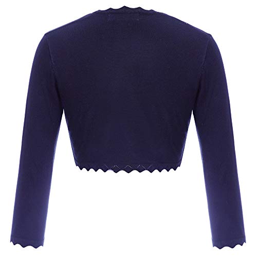 Chaqueta de Manga Corta con Mangas Largas Abrigo Casual y Abrigo Chaqueta Corta de Verano de Primavera con Material Azul Claro XL CL10960-3